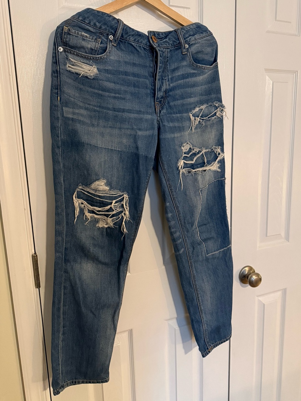 American Eagle Outfitters Distressed Blue TomGirl Jeans